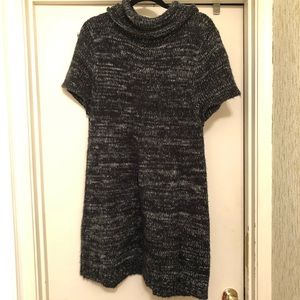 Cowl Neck Short Sleeved Sweater Dress